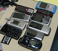 Test cell phones